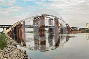 Construction of a bridge over wide river