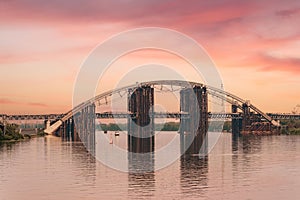 Construction of a bridge over wide river