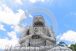 Construction of Buddha statue big