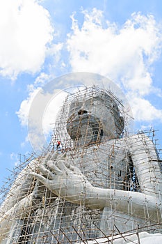 Construction of Buddha statue big
