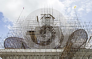 Construction of Buddha statue