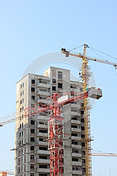 The construction of the building
