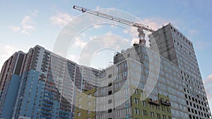 Construction of a building crane development structure estate