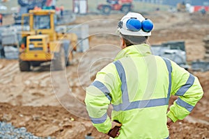 Construction building foreman worker