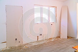 Construction building industry new home construction interior drywall and finish details