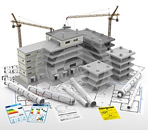 Construction of a building. Real Estate. Repair and Renovation