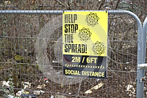 Construction building site Covid-19 health and safety sign