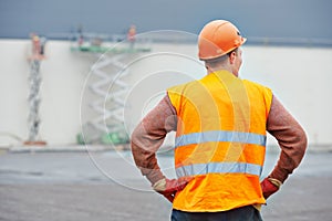 Construction building site foreman