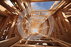 Construction Building Site Timber Frame Concept