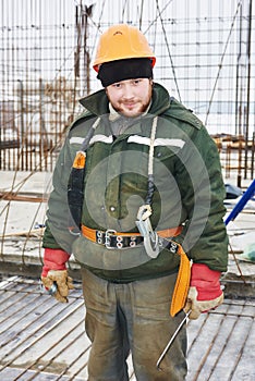 Construction building site worker