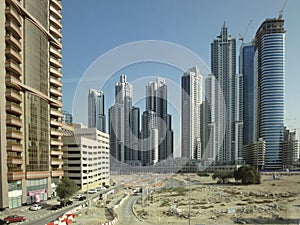 Construction of buildings in Dubai