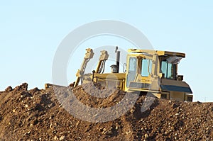 Construction bulldozer