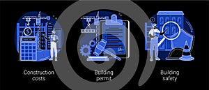 Construction business abstract concept vector illustrations.