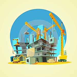 Construction Cartoon Illustration