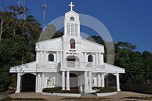 Construction of a Catholic church in the village of Sabang on the island of Palawan Philippines photo