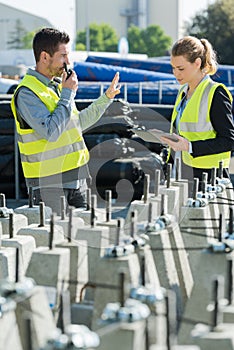 Construction cement post delivery