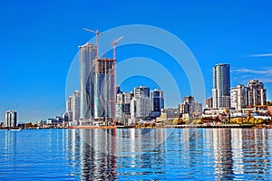 Construction in The Center of City at the Waterfront