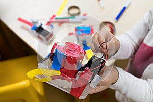 Construction of children`s robots.