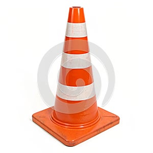 Construction cone isolated on white background