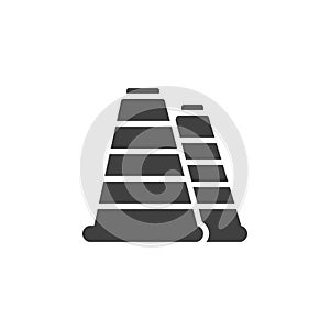 Construction cone vector icon