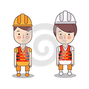 construction costume uniform vest safeguard protection builder outfit and headgear safety helmet labor equipment