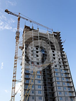 Construction crane and building photo