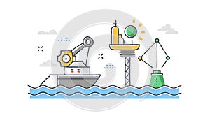 Construction Crane Building Site Icon, vector design Generative AI