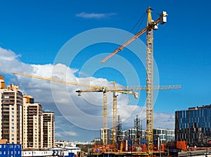 Construction crane. Construction site