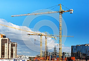 Construction crane. Construction site