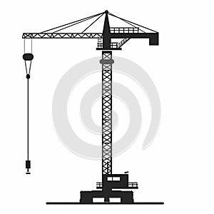 Construction crane design transparent background