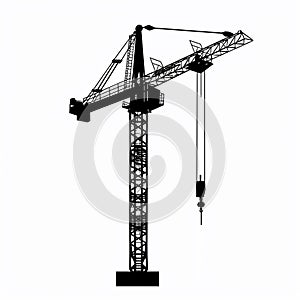 Construction crane design transparent background