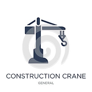 construction crane icon. Trendy flat vector construction crane i