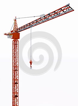 Construction crane isolated on white background