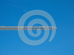 Construction crane over sky with copy space