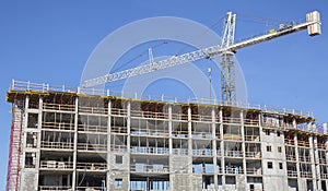 Construction Crane On Site