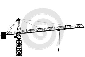 Construction crane vector eps illustration by crafteroks