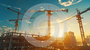 The Construction Cranes.AI generated image