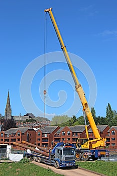 Construction cranes at Exeter Quay, Devon