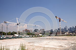 Construction cranes at the ready in Old Toronto