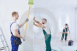 Construction crew at work