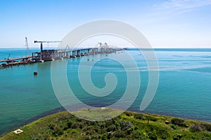 Construction of the Crimean bridge, arches of bridge