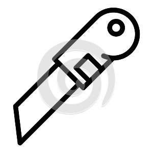 Construction cutter icon, outline style
