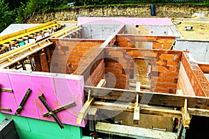 Construction of a detached house