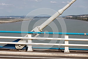 Construction detail of cable foundation Pont de Normandie, Franc