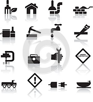 Costruzione un hobby impostato composto da icone 