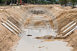 Construction drains to prevent flooding