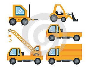 Construction engineer heavy tools cartoon