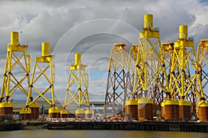 Construction of Enormous Offshore Wind Turbine Bases on Tyneside photo