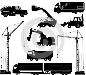 Construction equipment. Vector illustration