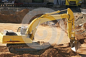 Construction: excavating dirt